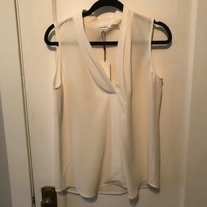 Brand new white sleeveless Calvin Klein blouse